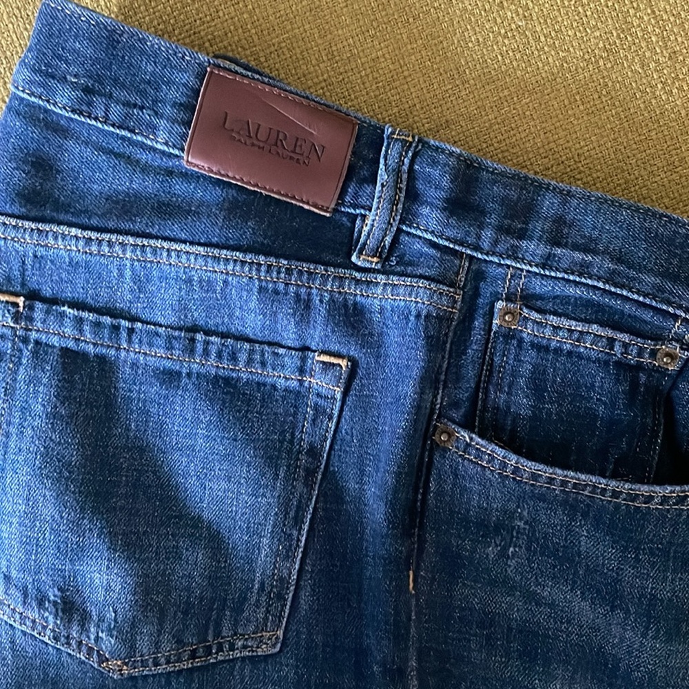 Lauren Ralph Lauren Straight Leg Jeans Sz 10 DarkWash Western Coastal Cowgirl